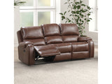 Tepic Brown Leatherette Sofa - Ornate Home