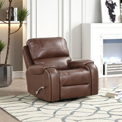 Tepic Brown Recliner w/ Oversized Handle - Ornate Home