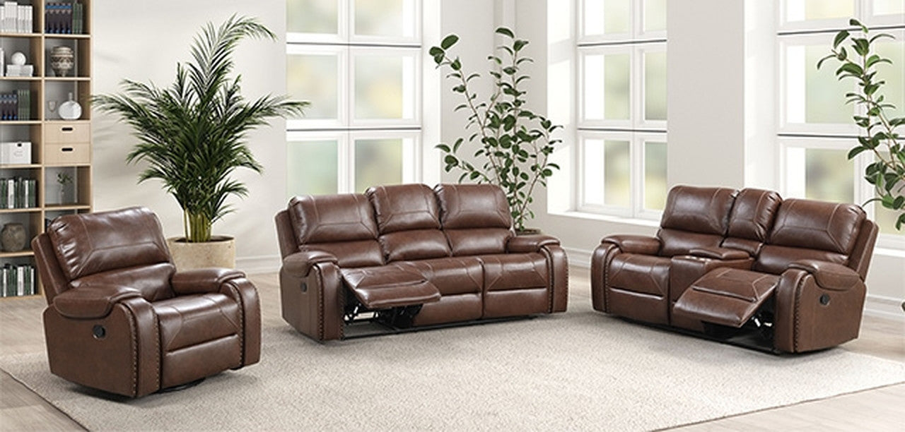 Tepic Brown Recliner w/ Oversized Handle - Ornate Home