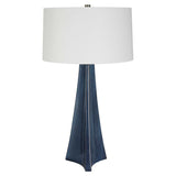 Teramo Blue Scalloped Ceramic Table Lamp - Ornate Home