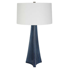 Teramo Blue Scalloped Ceramic Table Lamp - Ornate Home