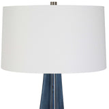 Teramo Blue Scalloped Ceramic Table Lamp - Ornate Home