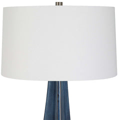 Teramo Blue Scalloped Ceramic Table Lamp - Ornate Home