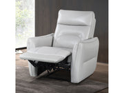 Terentius Taupe Leather Match Power Recliner - Ornate Home