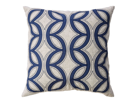 Teri Beige/Indigo Pillow (Set of 2) - Ornate Home