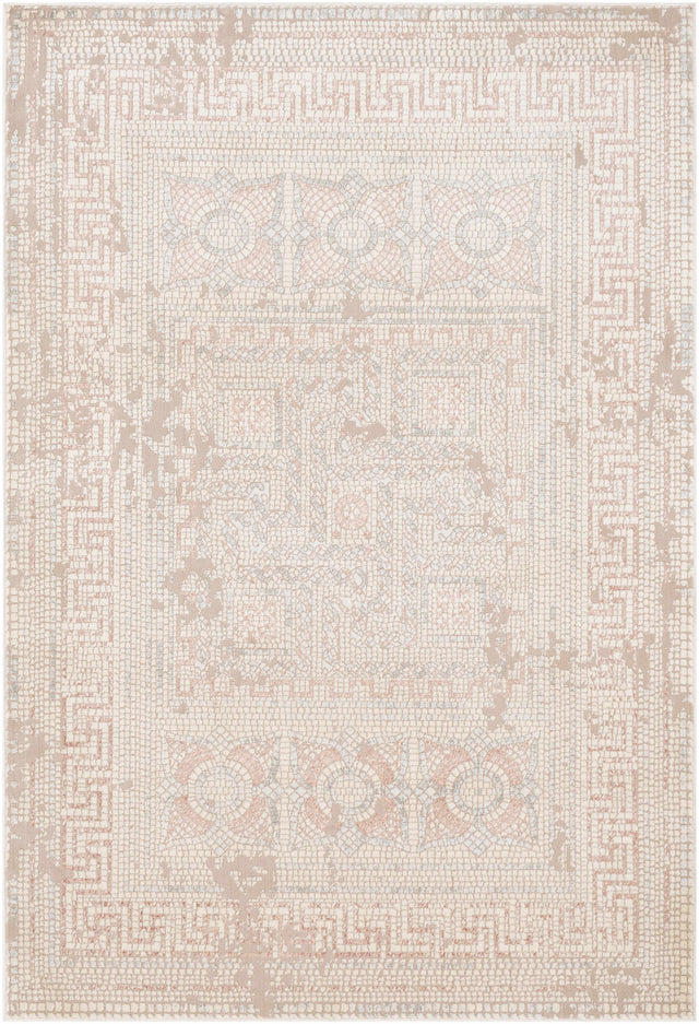 Terlingua Blush Greek Mosaic Carpet - Clearance - Ornate Home