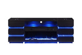 Terni Black TV Stand w/ Fireplace - Ornate Home