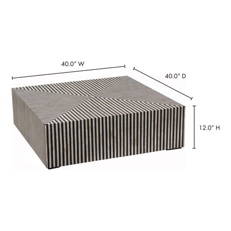 Terning Black/White Coffee Table - Ornate Home