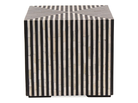Terning Black/White Side Table - Ornate Home