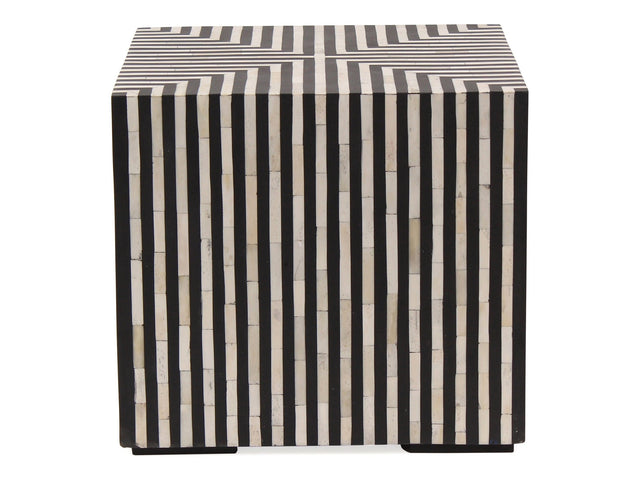 Terning Black/White Side Table - Ornate Home