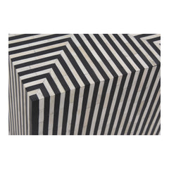 Terning Black/White Side Table - Ornate Home