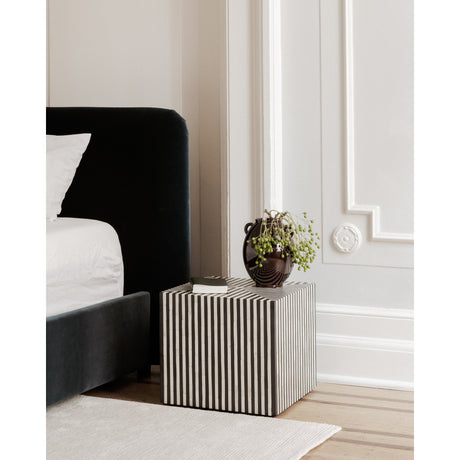 Terning Black/White Side Table - Ornate Home