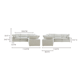 Terra Coastside Sand Condo Classic L Shaped Modular Sectional - Ornate Home
