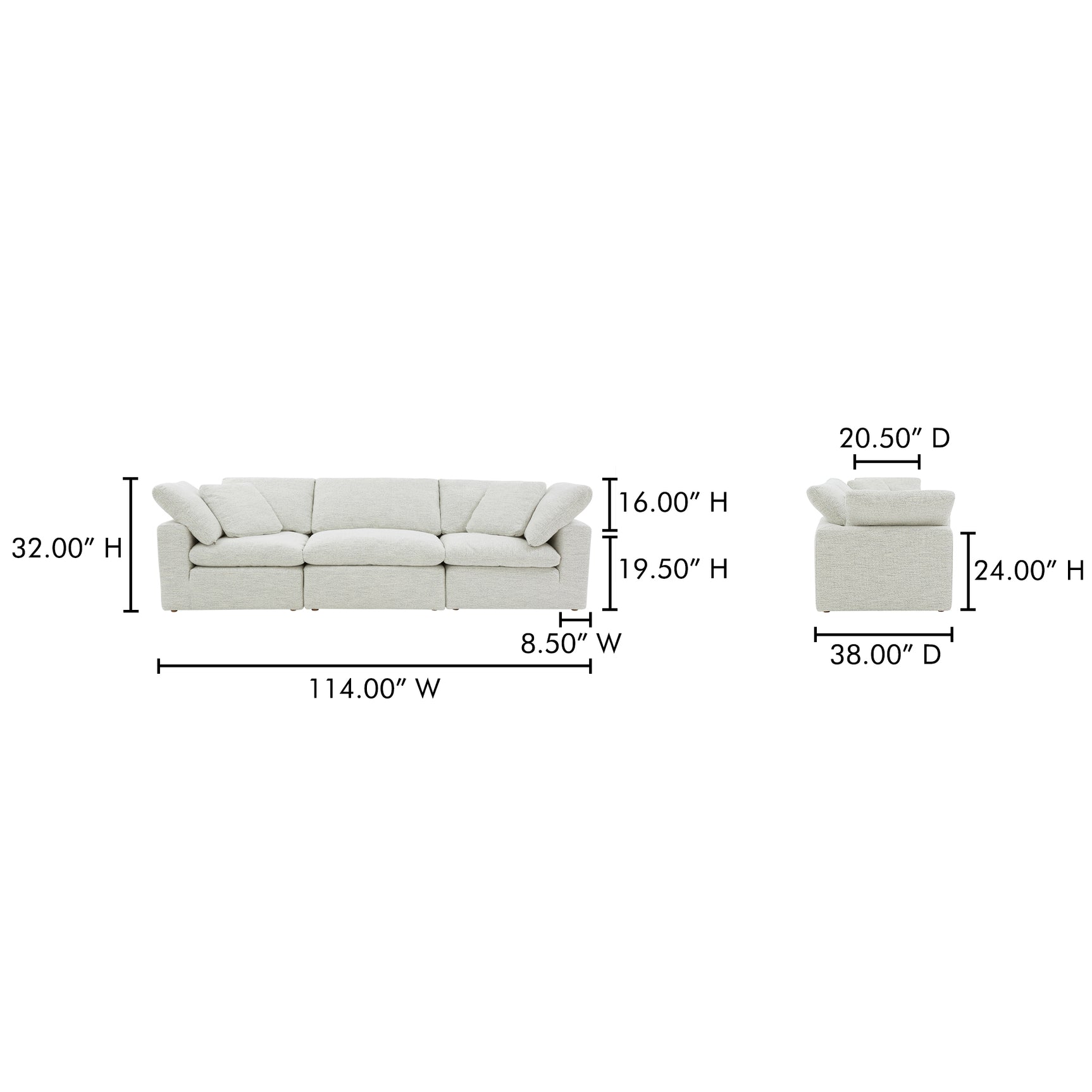 Terra Coastside Sand Modular Sofa - Ornate Home