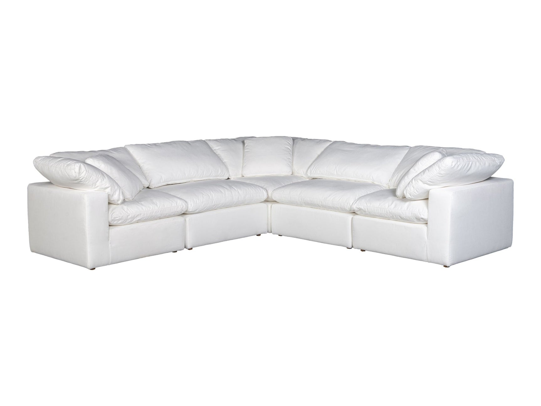 Terra Cream White Condo Classic L Shaped Modular Sectional - Ornate Home