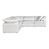 Terra Cream White Condo Classic L Shaped Modular Sectional - Ornate Home