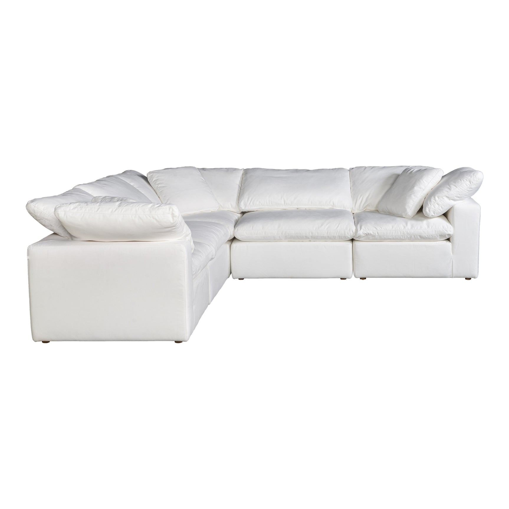Terra Cream White Condo Classic L Shaped Modular Sectional - Ornate Home