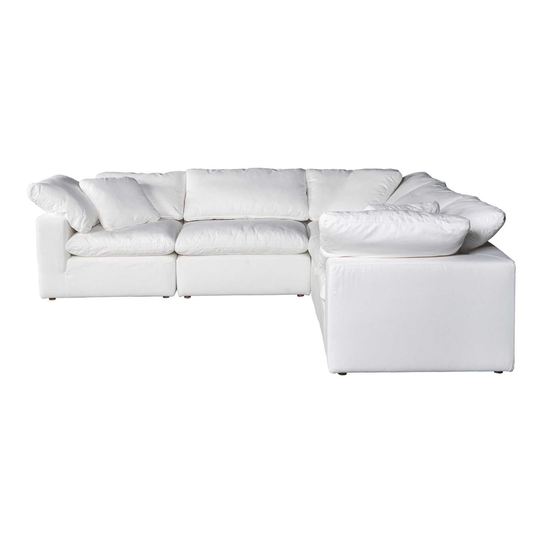 Terra Cream White Condo Classic L Shaped Modular Sectional - Ornate Home