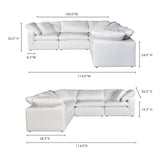 Terra Cream White Condo Classic L Shaped Modular Sectional - Ornate Home