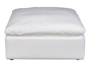 Terra Cream White Condo Ottoman - Ornate Home