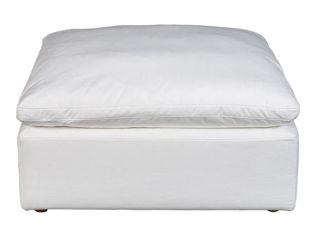 Terra Cream White Condo Ottoman - Ornate Home