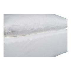 Terra Cream White Condo Ottoman - Ornate Home