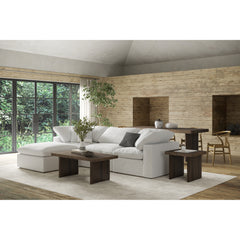 Terra Cream White Condo Ottoman - Ornate Home