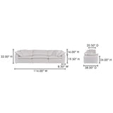 Terra Cream White Modular Sofa - Ornate Home