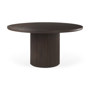 Terra Dark Brown 60" Round Pedestal Dining Table
