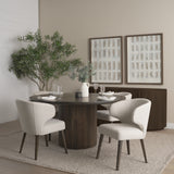 Terra Dark Brown 60" Round Pedestal Dining Table