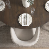 Terra Dark Brown 60" Round Pedestal Dining Table