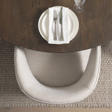 Terra Dark Brown Round Fluted 6-Piece Dining Set with Sloan Cabinet - Ornate Home