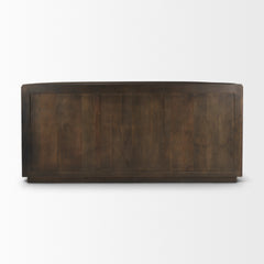 Terra Dark Brown Wood Fluted Sideboard
