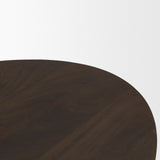 Terra Dark Brown Wood Oval Fluted Coffee Table - Ornate Home