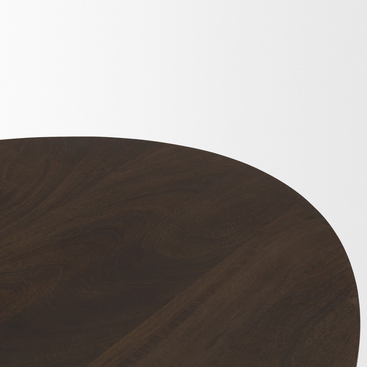 Terra Dark Brown Wood Oval Fluted Coffee Table - Ornate Home