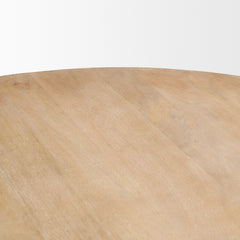 Terra Light Brown 60" Round Pedestal Dining Table - Ornate Home