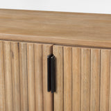 Terra Light Brown Wood Fluted Sideboard