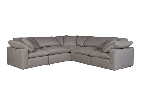 Terra Light Grey Condo Classic L Shaped Modular Sectional - Ornate Home