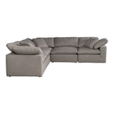 Terra Light Grey Condo Classic L Shaped Modular Sectional - Ornate Home