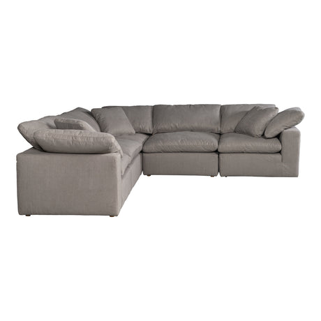Terra Light Grey Condo Classic L Shaped Modular Sectional - Ornate Home