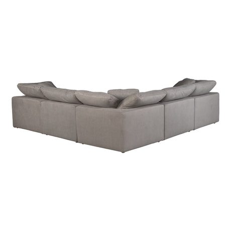 Terra Light Grey Condo Classic L Shaped Modular Sectional - Ornate Home