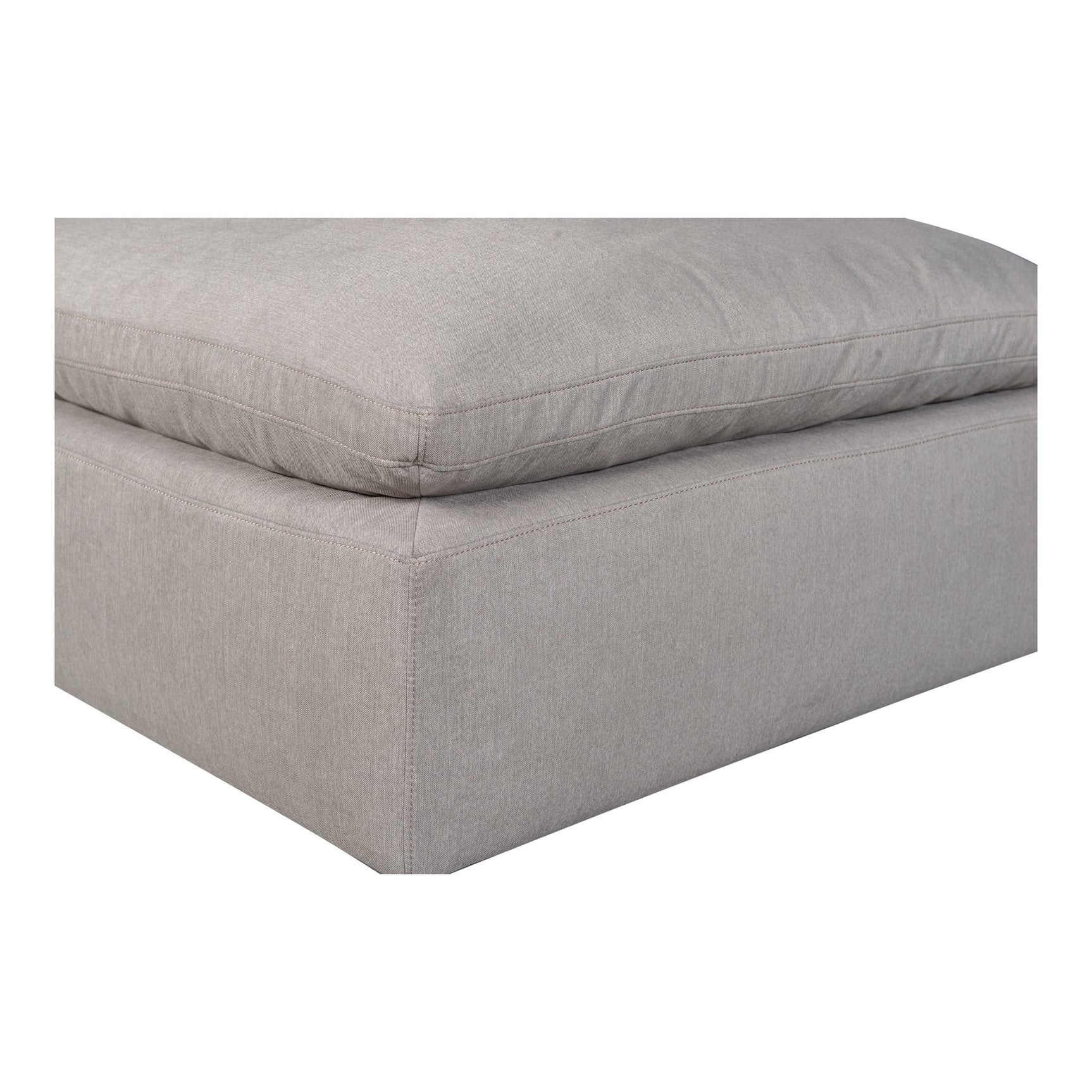 Terra Light Grey Condo Ottoman - Ornate Home