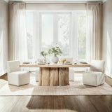 Terra Sandstone Greige Dining Table - Ornate Home