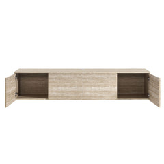 Terra Travertine 71" Wall-Mounted TV Stand - Ornate Home