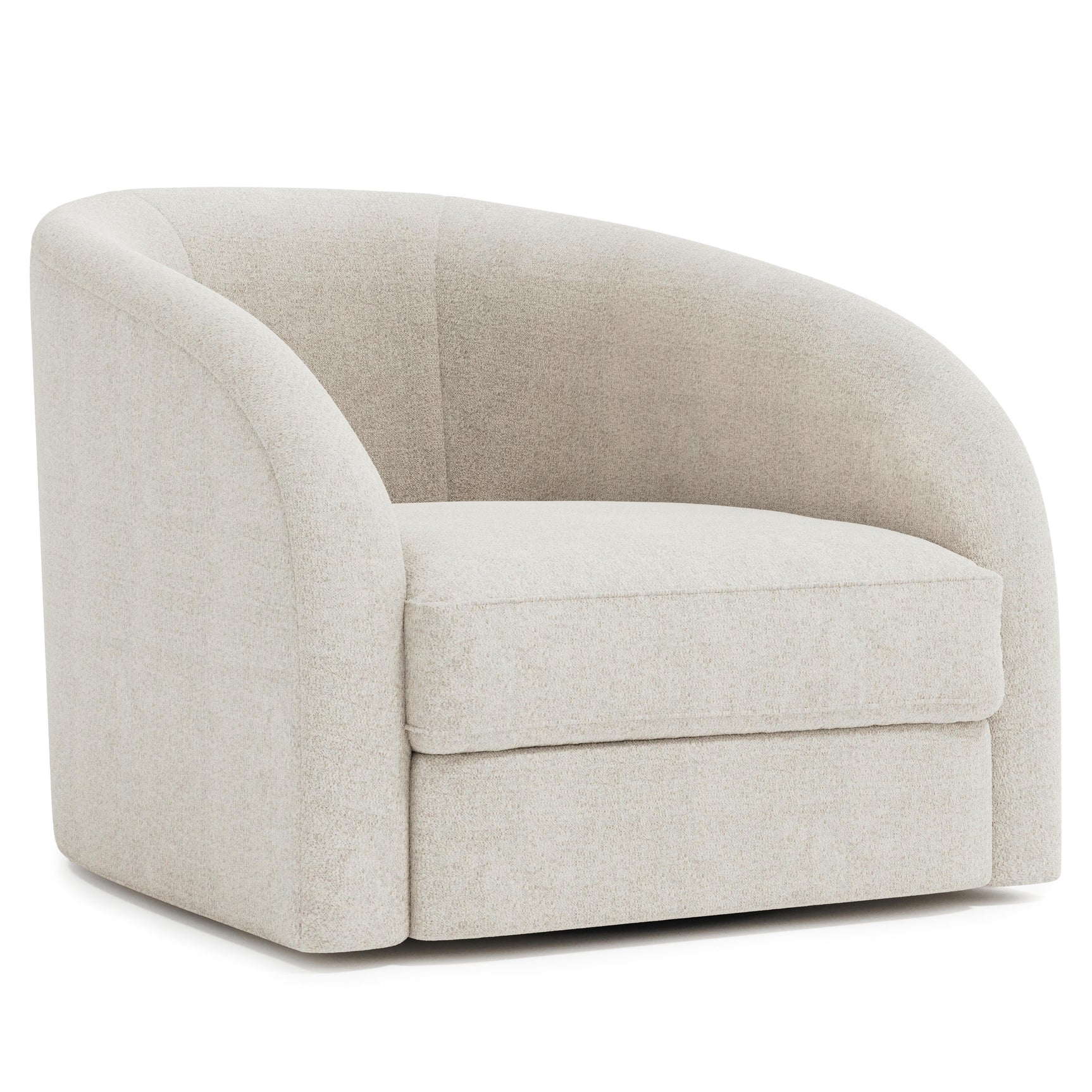 Terra White/Cream Fabric Swivel Chair - Ornate Home