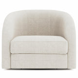 Terra White/Cream Fabric Swivel Chair - Ornate Home
