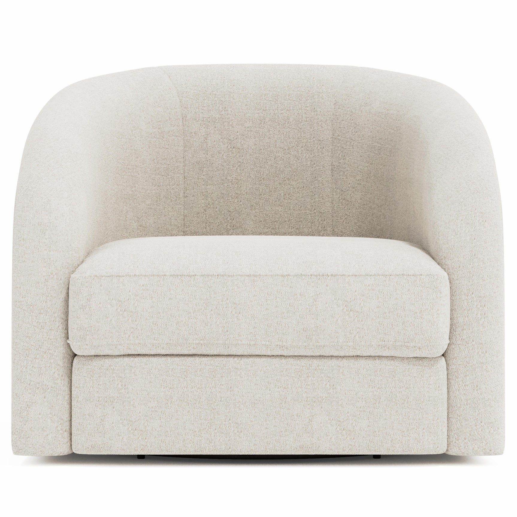 Terra White/Cream Fabric Swivel Chair - Ornate Home