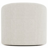 Terra White/Cream Fabric Swivel Chair - Ornate Home