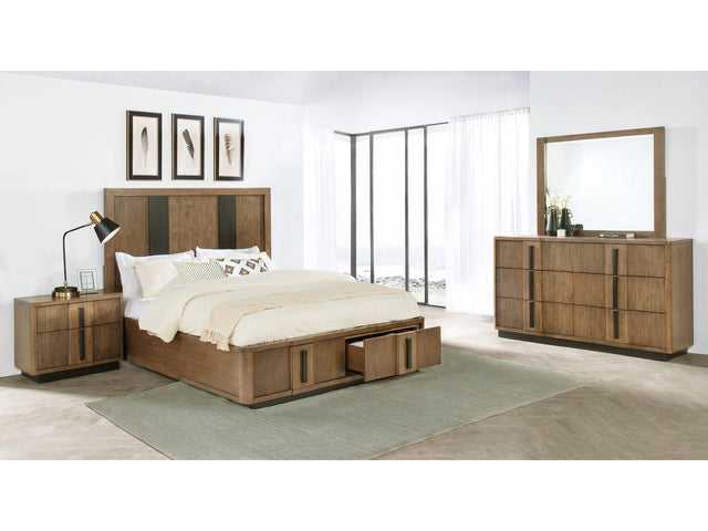 Terrace Ash Brown 4-piece Eastern King Bedroom Set - Ornate Home