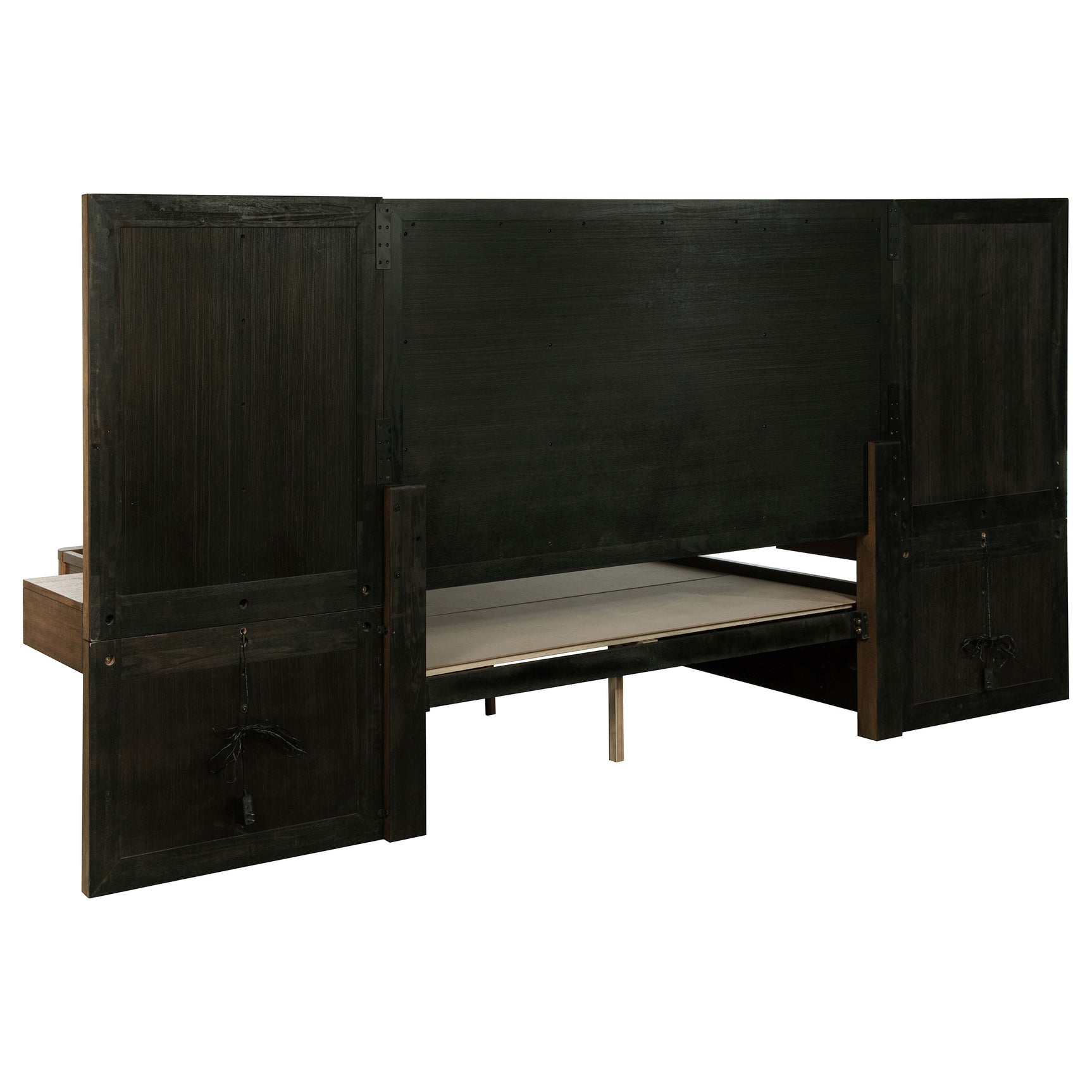 Terrace Ash Brown 5-piece California King Wall Panel Bedroom Set - Ornate Home